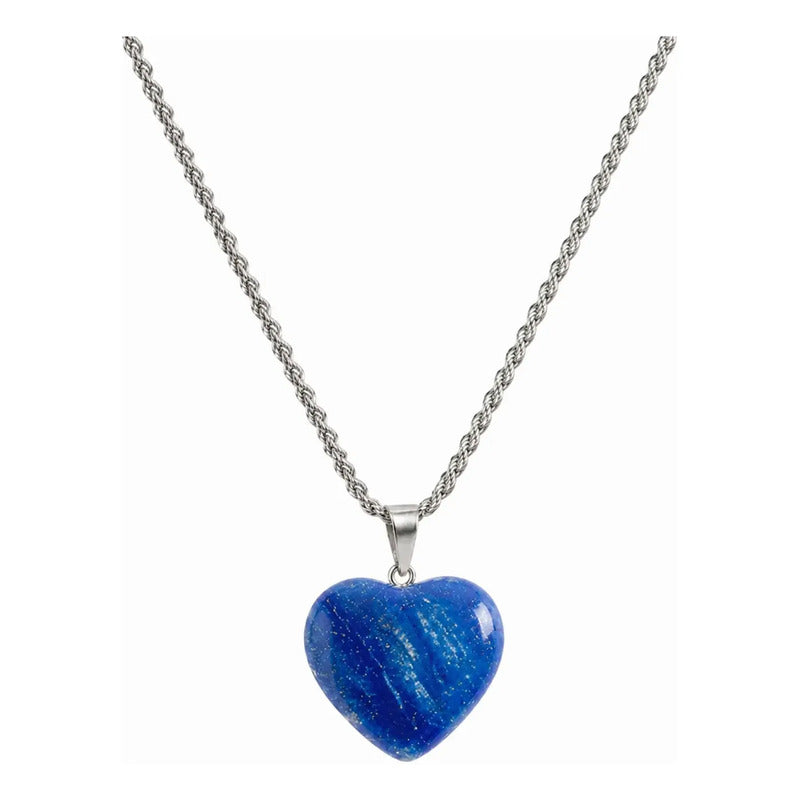 Collar Corazón Cuarzo Azul - Calma Cuarzo Azul