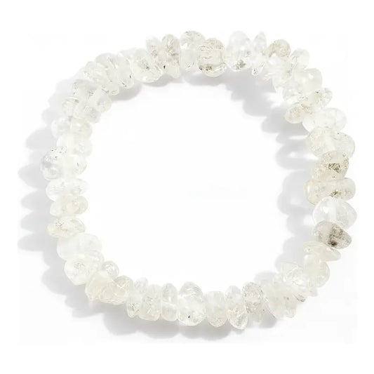Pulsera Cuarzo Cristal Piedras Grandes 10 Mm. Manifestación Cuarzo Cristal 8 Cm 20 Cm