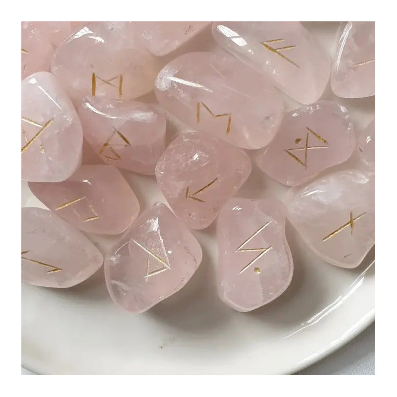 Runas Vikingas De Piedras Naturales Con Bolsa Adivinación