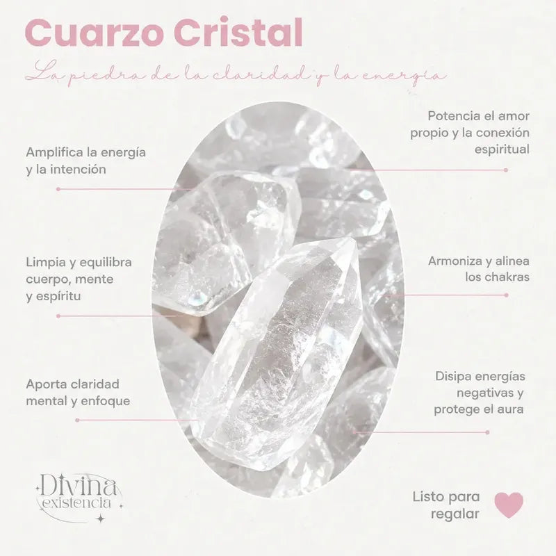 Collar Péndulo Piedra Natural Cuarzo Cristal Auténtico Cuarzo Cristal