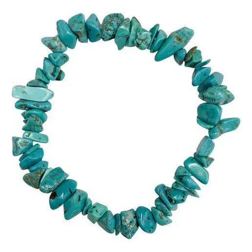 Pulsera De Piedras Naturales Energéticas Howlita Turquesa 8 Cm 20 Cm