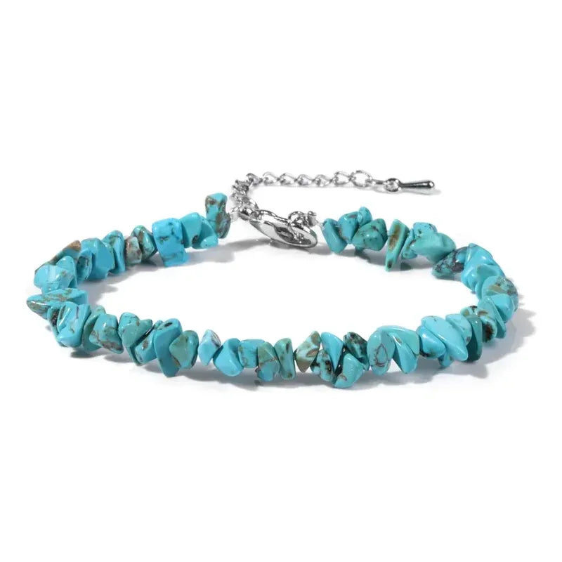 Pulsera De Piedras Naturales Turquesa  - Calma Turquesa Turquesa 8 Cm 20 Cm