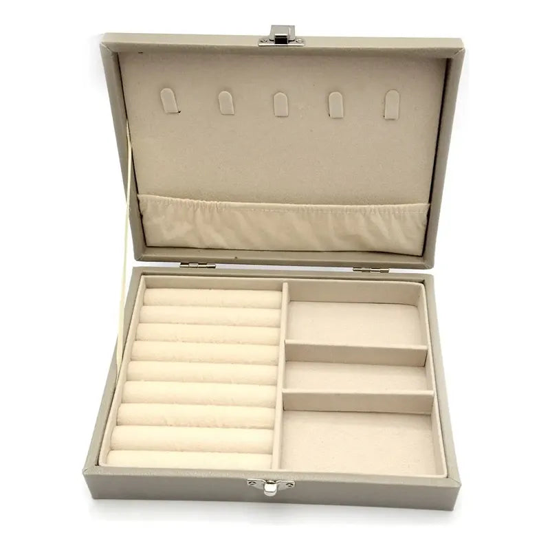 Alhajero Caja Organizadora Joyas Anillos Aro Accesorio Cuero