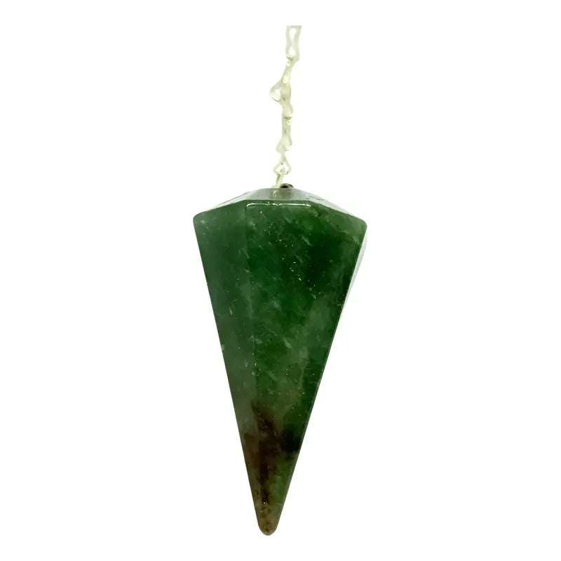 Péndulo Cristal De Jade Verde Divina Existencia Jade Verde