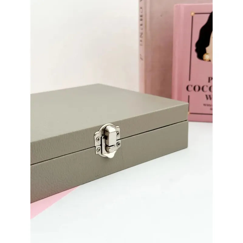 Alhajero Caja Organizadora Joyas Anillos Aro Accesorio Cuero