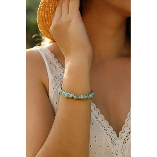 Pulsera Piedras Naturales Amazonita Calma Y Protección Amazonita 8 Cm 19 Cm
