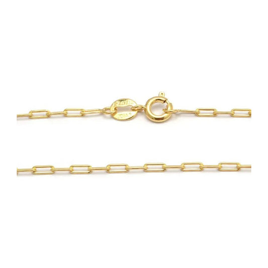 Cadena Mujer Long Chain Choker Oro 18k Baño 45 Cm. 45 Cm