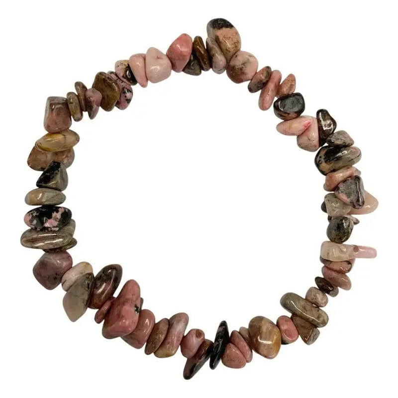 Pulsera De Piedras Naturales Energéticas Rodonita Escallas 7 Cm 18 Cm