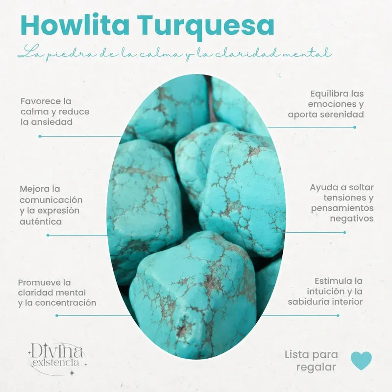 Pulsera De Piedras Naturales Turquesa - Calma Turquesa Turquesa 8 Cm 20 Cm