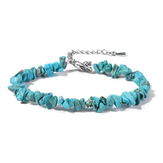 Pulsera De Piedras Naturales Turquesa - Calma Turquesa Turquesa 8 Cm 20 Cm
