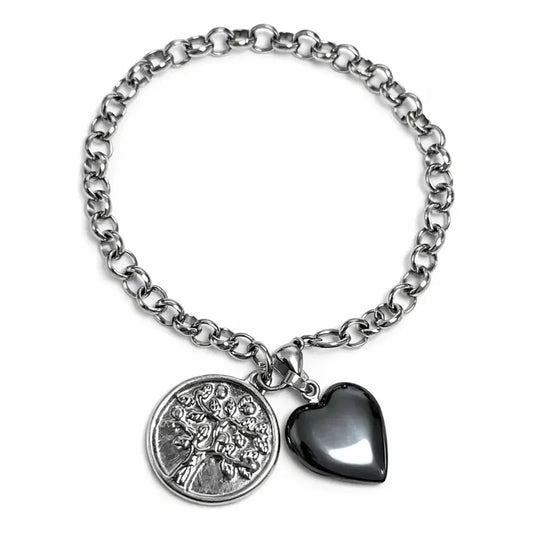 Pulsera De Piedras Naturales Energéticas Arbol De La Vida Hematite 9 Cm 19 Cm