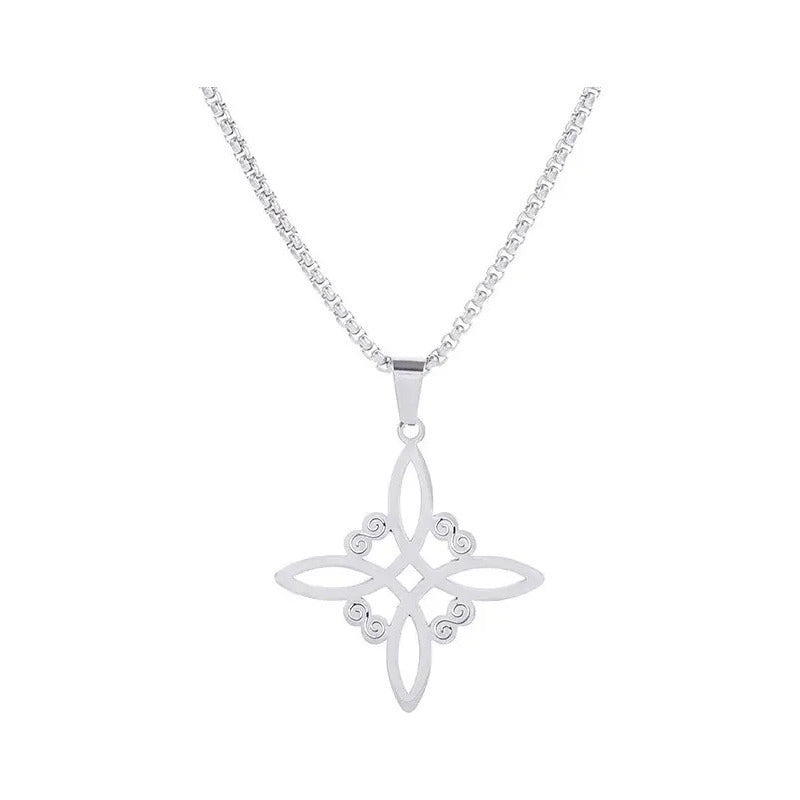 Dije Nudo De Bruja Con Cadena De Acero 50 Cm. Protección Nudo 30 Mm. Cadena 50 Cm.