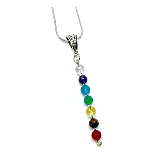 Collar Para Equilibrar 7 Chakras Cristales Naturales Collar Esferas 7 Chakras