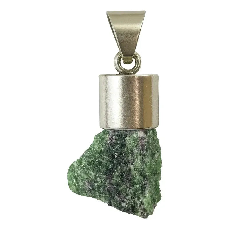 Dije Piedra Natural Grandes Con Guarda De Metal En Bruto Zoisita Rubi 3/5 Cm