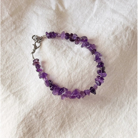 Pulsera De Piedras Naturales Amatista - Espiritualidad Amatista 8 Cm 19 Cm