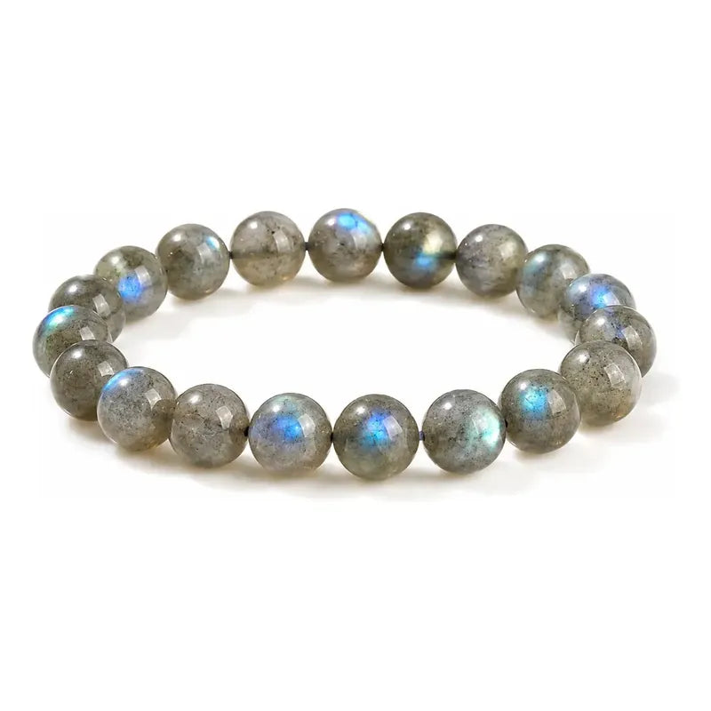 Pulsera De Piedras 100% Naturales 8 Mm. Pulida Elástica Labradorita Elástica 8 Cm 20 Cm