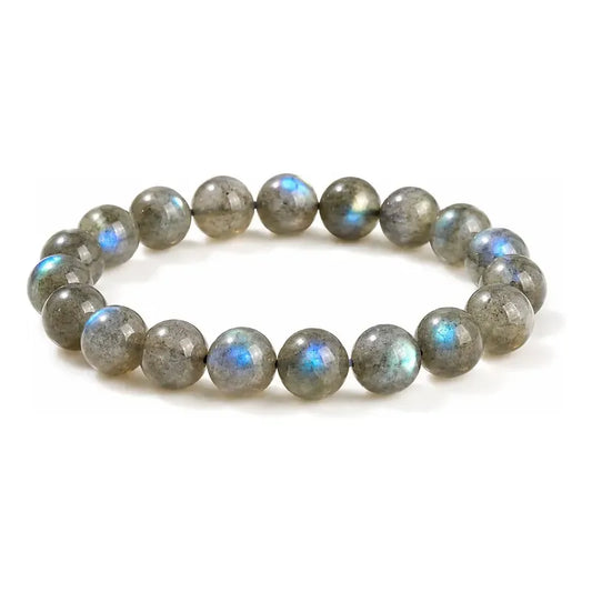 Pulsera De Piedras 100% Naturales 8 Mm. Pulida Elástica Labradorita Elástica 8 Cm 20 Cm
