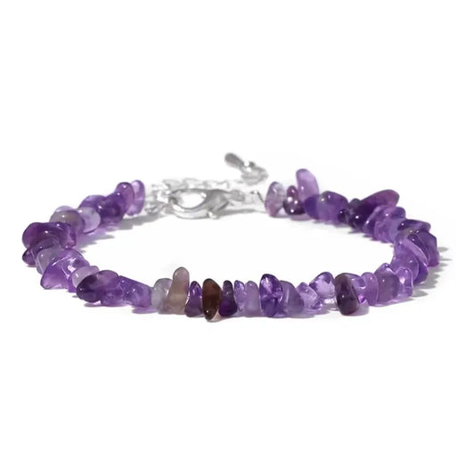 Pulsera De Piedras Naturales Amatista - Espiritualidad Amatista 8 Cm 19 Cm