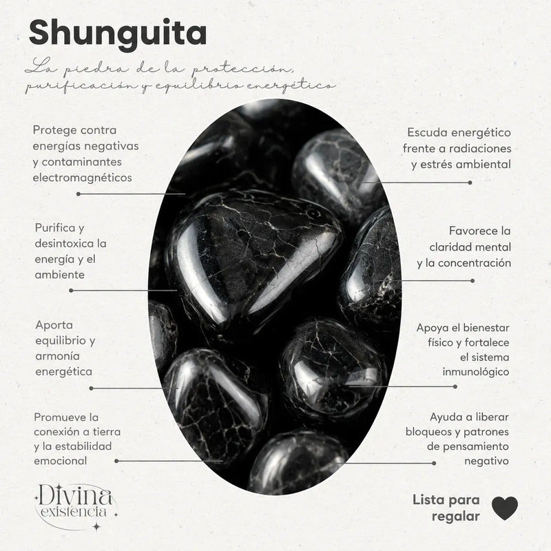 Par De Aros De Piedra Shunguita Shunguit - Protección Shunguita