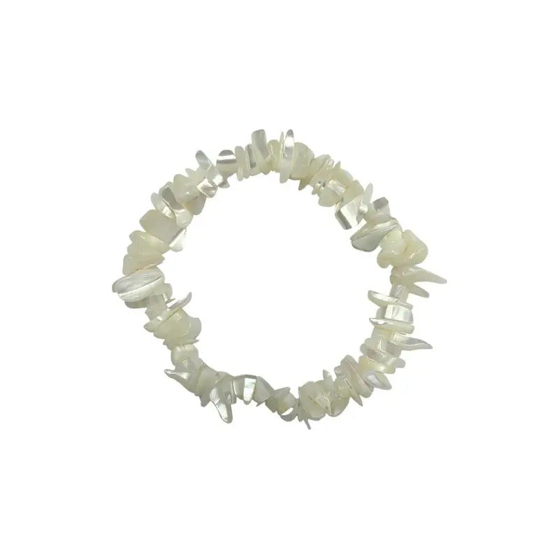Pulsera De Piedras Naturales Energéticas Madre Perla 8 Cm 20 Cm