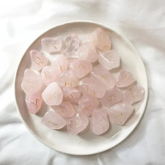 Runas Vikingas De Piedras Naturales Con Bolsa Adivinación