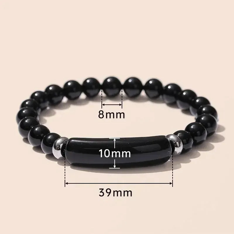 Pulsera Piedras Naturales Divina Existencia Onix 8 Cm 20 Cm