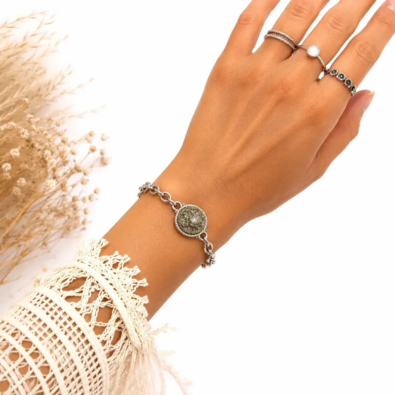 Pulsera Amuleto Protección Con Dije De Turmalina Y/o Pirita