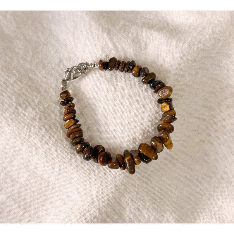 Pulsera De Piedras Naturales Ojo De Tigre Fuerza Y Confianza Ojo De Tigre 8 Cm 20 Cm