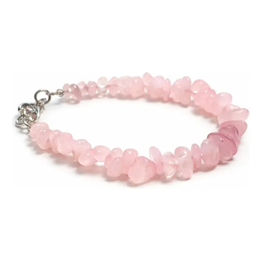 Pulsera Piedras Naturales Cuarzo Rosa - Amor Incondicional Cuarzo Rosa 8 Cm 21 Cm