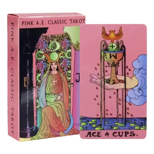Pink Classic Tarot Cartas De Tarot Rosa Mazo