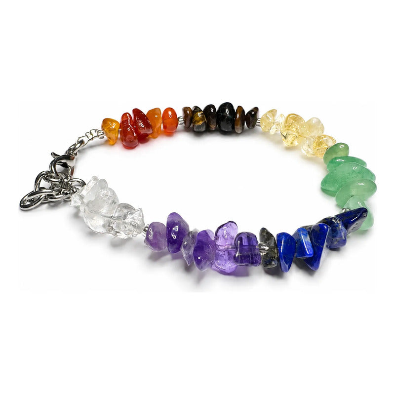 Pulsera Equilibrio -  7 Chakras  Piedras Naturales Multicolor 8 Cm 20 Cm