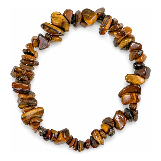 Pulsera De Piedras Naturales Energéticas Ojo De Tigre 6 Mm. 7 Cm 18 Cm