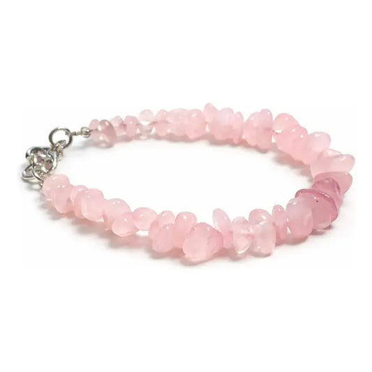 Pulsera Piedras Naturales Cuarzo Rosa - Amor Incondicional Cuarzo Rosa 8 Cm 21 Cm