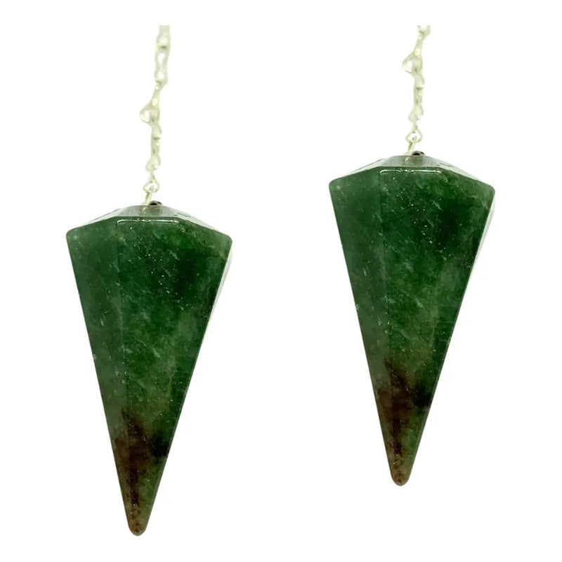 Péndulo Cristal De Jade Verde Divina Existencia Jade Verde