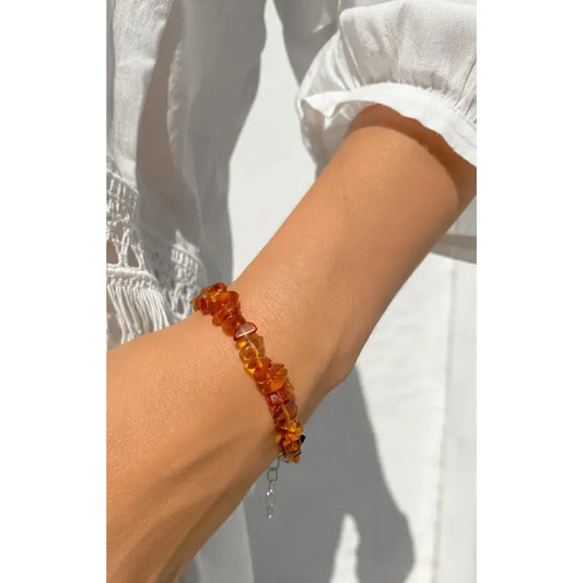 Pulsera De Ámbar Báltico Natural Mujer Ámbar 8 Cm 19 Cm