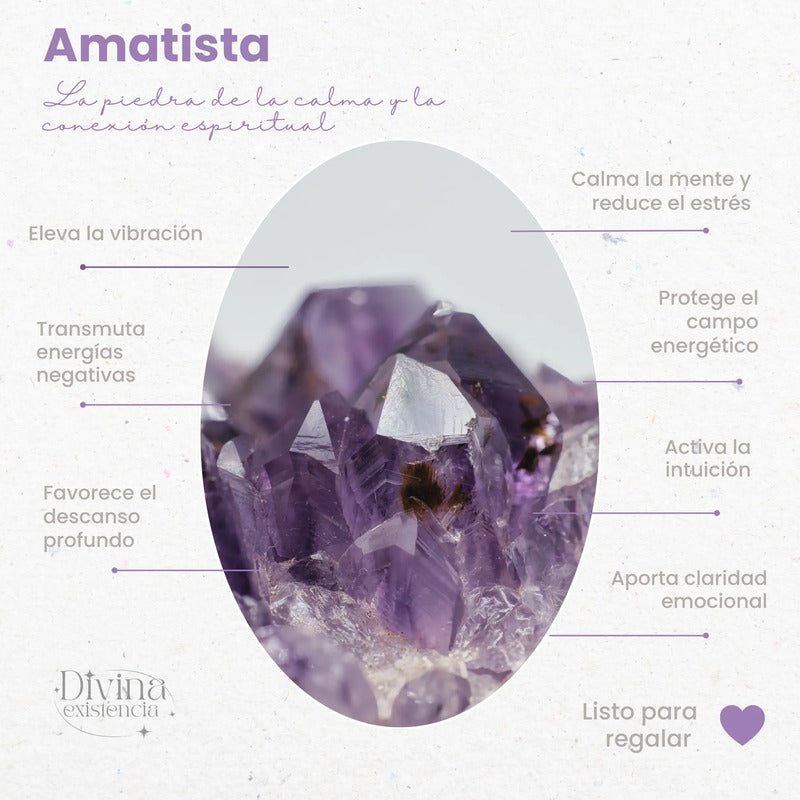 Anillo Alpaca Regulable Amatista - Transmutación Amatista Unico Regulable