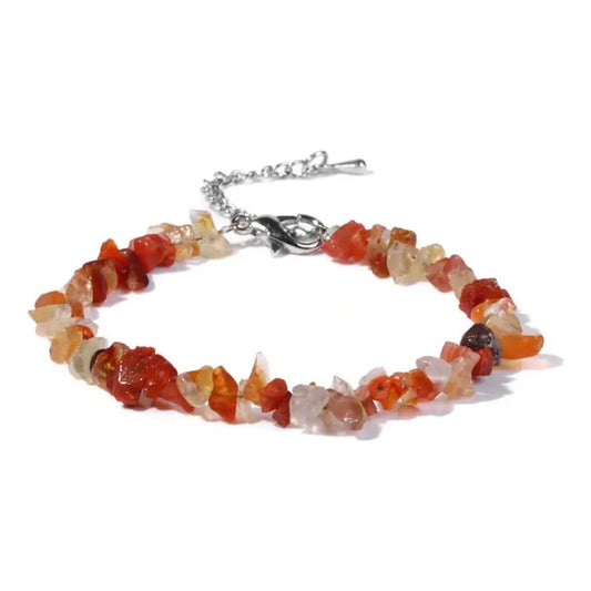 Pulsera De Piedras Naturales Cornalina  - Creatividad Cornalina 8 Cm 20 Cm