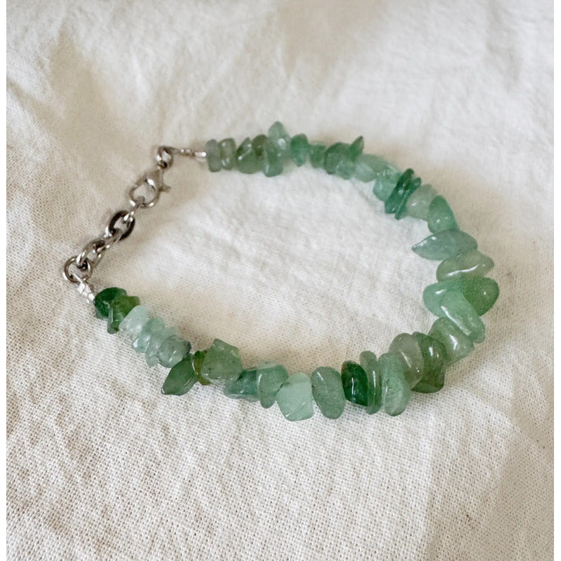 Pulsera Sanación De Piedra Natural Cuarzo Verde Prosperidad Cuarzo Verde 8 Cm 19 Cm
