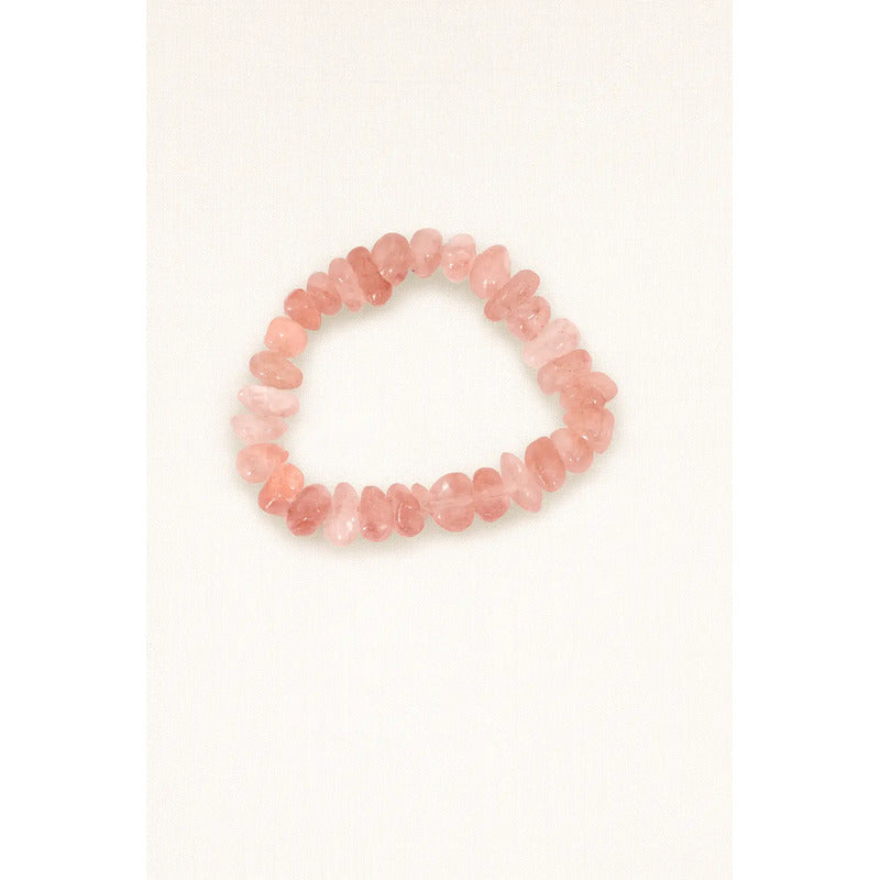 Pulsera Cuarzo Rosa Piedras Grandes 10 Mm Sanación Emocional Cuarzo Rosa 8 Cm 20 Cm