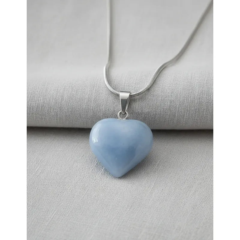 Collar Corazón De Angelita Calma Y Guía Sutil Angelita