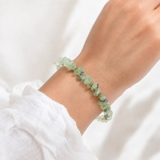 Pulsera Prehnita Piedras Naturales - Divina Existencia Prehnita 8 Cm 19 Cm