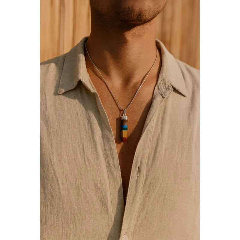 Collar Bastón Para Equilibrar 7 Chakras Piedras Naturales 7 Chakras
