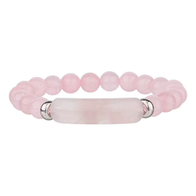Pulsera Piedras Naturales Divina Existencia Cuarzo Rosa 8 Cm 20 Cm